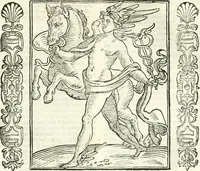 Picture 109 of 321 from Noua iconologia di Cesare Ripa perugino, caualier de SS. Mauritio & Lazzaro. Nella quale si descriuono diuerse imagini di virtù, vitij, affetti, passioni humane, arti, discipline, humori, elementi, corpi celesti, prouincie d'Italia, fiumi, tutte le parti del mondo, ed'altre infinite materie. Opera vtile ad oratori, predicatori, poeti, pittori, scultori, disegnatori, e ad'ogni studioso. Per inuentar concetti, emblemi, ed imprese, per diuisare qualsiuoglia apparato nuttiale, funerale, trionfale. Per rappresentar poemi drammatici, e per figurare co'suoi propij simboli ciò, che puo cadere in pensiero humano. Ampliata vltimamente dallo stesso auttore di trecento imagini, e arricchita di molti discorsi pieni di varia eruditione; con nuoui intagli, & con molti indici copiosi (1618), leaf 224