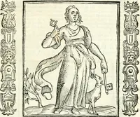 Picture 112 of 321 from Noua iconologia di Cesare Ripa perugino, caualier de SS. Mauritio & Lazzaro. Nella quale si descriuono diuerse imagini di virtù, vitij, affetti, passioni humane, arti, discipline, humori, elementi, corpi celesti, prouincie d'Italia, fiumi, tutte le parti del mondo, ed'altre infinite materie. Opera vtile ad oratori, predicatori, poeti, pittori, scultori, disegnatori, e ad'ogni studioso. Per inuentar concetti, emblemi, ed imprese, per diuisare qualsiuoglia apparato nuttiale, funerale, trionfale. Per rappresentar poemi drammatici, e per figurare co'suoi propij simboli ciò, che puo cadere in pensiero humano. Ampliata vltimamente dallo stesso auttore di trecento imagini, e arricchita di molti discorsi pieni di varia eruditione; con nuoui intagli, & con molti indici copiosi (1618), leaf 232
