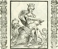 Picture 121 of 321 from Noua iconologia di Cesare Ripa perugino, caualier de SS. Mauritio & Lazzaro. Nella quale si descriuono diuerse imagini di virtù, vitij, affetti, passioni humane, arti, discipline, humori, elementi, corpi celesti, prouincie d'Italia, fiumi, tutte le parti del mondo, ed'altre infinite materie. Opera vtile ad oratori, predicatori, poeti, pittori, scultori, disegnatori, e ad'ogni studioso. Per inuentar concetti, emblemi, ed imprese, per diuisare qualsiuoglia apparato nuttiale, funerale, trionfale. Per rappresentar poemi drammatici, e per figurare co'suoi propij simboli ciò, che puo cadere in pensiero humano. Ampliata vltimamente dallo stesso auttore di trecento imagini, e arricchita di molti discorsi pieni di varia eruditione; con nuoui intagli, & con molti indici copiosi (1618), leaf 258