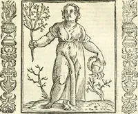 An illustration from Noua iconologia di Cesare Ripa perugino, caualier de SS. Mauritio & Lazzaro. Nella quale si descriuono diuerse imagini di virtù, vitij, affetti, passioni humane, arti, discipline, humori, elementi, corpi celesti, prouincie d'Italia, fiumi, tutte le parti del mondo, ed'altre infinite materie. Opera vtile ad oratori, predicatori, poeti, pittori, scultori, disegnatori, e ad'ogni studioso. Per inuentar concetti, emblemi, ed imprese, per diuisare qualsiuoglia apparato nuttiale, funerale, trionfale. Per rappresentar poemi drammatici, e per figurare co'suoi propij simboli ciò, che puo cadere in pensiero humano. Ampliata vltimamente dallo stesso auttore di trecento imagini, e arricchita di molti discorsi pieni di varia eruditione; con nuoui intagli, & con molti indici copiosi (1618)