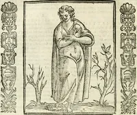 An illustration from Noua iconologia di Cesare Ripa perugino, caualier de SS. Mauritio & Lazzaro. Nella quale si descriuono diuerse imagini di virtù, vitij, affetti, passioni humane, arti, discipline, humori, elementi, corpi celesti, prouincie d'Italia, fiumi, tutte le parti del mondo, ed'altre infinite materie. Opera vtile ad oratori, predicatori, poeti, pittori, scultori, disegnatori, e ad'ogni studioso. Per inuentar concetti, emblemi, ed imprese, per diuisare qualsiuoglia apparato nuttiale, funerale, trionfale. Per rappresentar poemi drammatici, e per figurare co'suoi propij simboli ciò, che puo cadere in pensiero humano. Ampliata vltimamente dallo stesso auttore di trecento imagini, e arricchita di molti discorsi pieni di varia eruditione; con nuoui intagli, & con molti indici copiosi (1618)