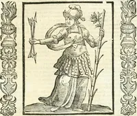 Picture 148 of 321 from Noua iconologia di Cesare Ripa perugino, caualier de SS. Mauritio & Lazzaro. Nella quale si descriuono diuerse imagini di virtù, vitij, affetti, passioni humane, arti, discipline, humori, elementi, corpi celesti, prouincie d'Italia, fiumi, tutte le parti del mondo, ed'altre infinite materie. Opera vtile ad oratori, predicatori, poeti, pittori, scultori, disegnatori, e ad'ogni studioso. Per inuentar concetti, emblemi, ed imprese, per diuisare qualsiuoglia apparato nuttiale, funerale, trionfale. Per rappresentar poemi drammatici, e per figurare co'suoi propij simboli ciò, che puo cadere in pensiero humano. Ampliata vltimamente dallo stesso auttore di trecento imagini, e arricchita di molti discorsi pieni di varia eruditione; con nuoui intagli, & con molti indici copiosi (1618), leaf 312
