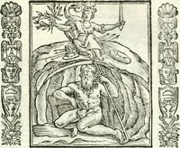 An illustration from Noua iconologia di Cesare Ripa perugino, caualier de SS. Mauritio & Lazzaro. Nella quale si descriuono diuerse imagini di virtù, vitij, affetti, passioni humane, arti, discipline, humori, elementi, corpi celesti, prouincie d'Italia, fiumi, tutte le parti del mondo, ed'altre infinite materie. Opera vtile ad oratori, predicatori, poeti, pittori, scultori, disegnatori, e ad'ogni studioso. Per inuentar concetti, emblemi, ed imprese, per diuisare qualsiuoglia apparato nuttiale, funerale, trionfale. Per rappresentar poemi drammatici, e per figurare co'suoi propij simboli ciò, che puo cadere in pensiero humano. Ampliata vltimamente dallo stesso auttore di trecento imagini, e arricchita di molti discorsi pieni di varia eruditione; con nuoui intagli, & con molti indici copiosi (1618)