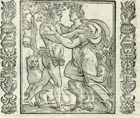 An illustration from Noua iconologia di Cesare Ripa perugino, caualier de SS. Mauritio & Lazzaro. Nella quale si descriuono diuerse imagini di virtù, vitij, affetti, passioni humane, arti, discipline, humori, elementi, corpi celesti, prouincie d'Italia, fiumi, tutte le parti del mondo, ed'altre infinite materie. Opera vtile ad oratori, predicatori, poeti, pittori, scultori, disegnatori, e ad'ogni studioso. Per inuentar concetti, emblemi, ed imprese, per diuisare qualsiuoglia apparato nuttiale, funerale, trionfale. Per rappresentar poemi drammatici, e per figurare co'suoi propij simboli ciò, che puo cadere in pensiero humano. Ampliata vltimamente dallo stesso auttore di trecento imagini, e arricchita di molti discorsi pieni di varia eruditione; con nuoui intagli, & con molti indici copiosi (1618)