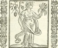 An illustration from Noua iconologia di Cesare Ripa perugino, caualier de SS. Mauritio & Lazzaro. Nella quale si descriuono diuerse imagini di virtù, vitij, affetti, passioni humane, arti, discipline, humori, elementi, corpi celesti, prouincie d'Italia, fiumi, tutte le parti del mondo, ed'altre infinite materie. Opera vtile ad oratori, predicatori, poeti, pittori, scultori, disegnatori, e ad'ogni studioso. Per inuentar concetti, emblemi, ed imprese, per diuisare qualsiuoglia apparato nuttiale, funerale, trionfale. Per rappresentar poemi drammatici, e per figurare co'suoi propij simboli ciò, che puo cadere in pensiero humano. Ampliata vltimamente dallo stesso auttore di trecento imagini, e arricchita di molti discorsi pieni di varia eruditione; con nuoui intagli, & con molti indici copiosi (1618)