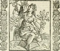 An illustration from Noua iconologia di Cesare Ripa perugino, caualier de SS. Mauritio & Lazzaro. Nella quale si descriuono diuerse imagini di virtù, vitij, affetti, passioni humane, arti, discipline, humori, elementi, corpi celesti, prouincie d'Italia, fiumi, tutte le parti del mondo, ed'altre infinite materie. Opera vtile ad oratori, predicatori, poeti, pittori, scultori, disegnatori, e ad'ogni studioso. Per inuentar concetti, emblemi, ed imprese, per diuisare qualsiuoglia apparato nuttiale, funerale, trionfale. Per rappresentar poemi drammatici, e per figurare co'suoi propij simboli ciò, che puo cadere in pensiero humano. Ampliata vltimamente dallo stesso auttore di trecento imagini, e arricchita di molti discorsi pieni di varia eruditione; con nuoui intagli, & con molti indici copiosi (1618)