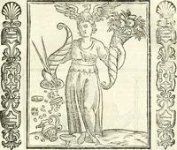 Picture 176 of 321 from Noua iconologia di Cesare Ripa perugino, caualier de SS. Mauritio & Lazzaro. Nella quale si descriuono diuerse imagini di virtù, vitij, affetti, passioni humane, arti, discipline, humori, elementi, corpi celesti, prouincie d'Italia, fiumi, tutte le parti del mondo, ed'altre infinite materie. Opera vtile ad oratori, predicatori, poeti, pittori, scultori, disegnatori, e ad'ogni studioso. Per inuentar concetti, emblemi, ed imprese, per diuisare qualsiuoglia apparato nuttiale, funerale, trionfale. Per rappresentar poemi drammatici, e per figurare co'suoi propij simboli ciò, che puo cadere in pensiero humano. Ampliata vltimamente dallo stesso auttore di trecento imagini, e arricchita di molti discorsi pieni di varia eruditione; con nuoui intagli, & con molti indici copiosi (1618), leaf 360