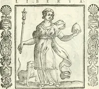 Picture 178 of 321 from Noua iconologia di Cesare Ripa perugino, caualier de SS. Mauritio & Lazzaro. Nella quale si descriuono diuerse imagini di virtù, vitij, affetti, passioni humane, arti, discipline, humori, elementi, corpi celesti, prouincie d'Italia, fiumi, tutte le parti del mondo, ed'altre infinite materie. Opera vtile ad oratori, predicatori, poeti, pittori, scultori, disegnatori, e ad'ogni studioso. Per inuentar concetti, emblemi, ed imprese, per diuisare qualsiuoglia apparato nuttiale, funerale, trionfale. Per rappresentar poemi drammatici, e per figurare co'suoi propij simboli ciò, che puo cadere in pensiero humano. Ampliata vltimamente dallo stesso auttore di trecento imagini, e arricchita di molti discorsi pieni di varia eruditione; con nuoui intagli, & con molti indici copiosi (1618), leaf 362