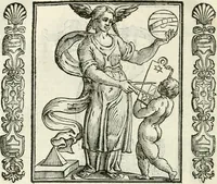 An illustration from Noua iconologia di Cesare Ripa perugino, caualier de SS. Mauritio & Lazzaro. Nella quale si descriuono diuerse imagini di virtù, vitij, affetti, passioni humane, arti, discipline, humori, elementi, corpi celesti, prouincie d'Italia, fiumi, tutte le parti del mondo, ed'altre infinite materie. Opera vtile ad oratori, predicatori, poeti, pittori, scultori, disegnatori, e ad'ogni studioso. Per inuentar concetti, emblemi, ed imprese, per diuisare qualsiuoglia apparato nuttiale, funerale, trionfale. Per rappresentar poemi drammatici, e per figurare co'suoi propij simboli ciò, che puo cadere in pensiero humano. Ampliata vltimamente dallo stesso auttore di trecento imagini, e arricchita di molti discorsi pieni di varia eruditione; con nuoui intagli, & con molti indici copiosi (1618)