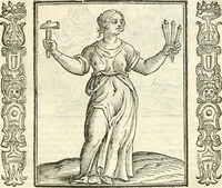 An illustration from Noua iconologia di Cesare Ripa perugino, caualier de SS. Mauritio & Lazzaro. Nella quale si descriuono diuerse imagini di virtù, vitij, affetti, passioni humane, arti, discipline, humori, elementi, corpi celesti, prouincie d'Italia, fiumi, tutte le parti del mondo, ed'altre infinite materie. Opera vtile ad oratori, predicatori, poeti, pittori, scultori, disegnatori, e ad'ogni studioso. Per inuentar concetti, emblemi, ed imprese, per diuisare qualsiuoglia apparato nuttiale, funerale, trionfale. Per rappresentar poemi drammatici, e per figurare co'suoi propij simboli ciò, che puo cadere in pensiero humano. Ampliata vltimamente dallo stesso auttore di trecento imagini, e arricchita di molti discorsi pieni di varia eruditione; con nuoui intagli, & con molti indici copiosi (1618)