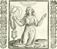 Picture 205 of 321 from Noua iconologia di Cesare Ripa perugino, caualier de SS. Mauritio & Lazzaro. Nella quale si descriuono diuerse imagini di virtù, vitij, affetti, passioni humane, arti, discipline, humori, elementi, corpi celesti, prouincie d'Italia, fiumi, tutte le parti del mondo, ed'altre infinite materie. Opera vtile ad oratori, predicatori, poeti, pittori, scultori, disegnatori, e ad'ogni studioso. Per inuentar concetti, emblemi, ed imprese, per diuisare qualsiuoglia apparato nuttiale, funerale, trionfale. Per rappresentar poemi drammatici, e per figurare co'suoi propij simboli ciò, che puo cadere in pensiero humano. Ampliata vltimamente dallo stesso auttore di trecento imagini, e arricchita di molti discorsi pieni di varia eruditione; con nuoui intagli, & con molti indici copiosi (1618), leaf 434