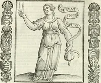 Picture 209 of 321 from Noua iconologia di Cesare Ripa perugino, caualier de SS. Mauritio & Lazzaro. Nella quale si descriuono diuerse imagini di virtù, vitij, affetti, passioni humane, arti, discipline, humori, elementi, corpi celesti, prouincie d'Italia, fiumi, tutte le parti del mondo, ed'altre infinite materie. Opera vtile ad oratori, predicatori, poeti, pittori, scultori, disegnatori, e ad'ogni studioso. Per inuentar concetti, emblemi, ed imprese, per diuisare qualsiuoglia apparato nuttiale, funerale, trionfale. Per rappresentar poemi drammatici, e per figurare co'suoi propij simboli ciò, che puo cadere in pensiero humano. Ampliata vltimamente dallo stesso auttore di trecento imagini, e arricchita di molti discorsi pieni di varia eruditione; con nuoui intagli, & con molti indici copiosi (1618), leaf 447