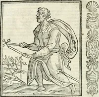 An illustration from Noua iconologia di Cesare Ripa perugino, caualier de SS. Mauritio & Lazzaro. Nella quale si descriuono diuerse imagini di virtù, vitij, affetti, passioni humane, arti, discipline, humori, elementi, corpi celesti, prouincie d'Italia, fiumi, tutte le parti del mondo, ed'altre infinite materie. Opera vtile ad oratori, predicatori, poeti, pittori, scultori, disegnatori, e ad'ogni studioso. Per inuentar concetti, emblemi, ed imprese, per diuisare qualsiuoglia apparato nuttiale, funerale, trionfale. Per rappresentar poemi drammatici, e per figurare co'suoi propij simboli ciò, che puo cadere in pensiero humano. Ampliata vltimamente dallo stesso auttore di trecento imagini, e arricchita di molti discorsi pieni di varia eruditione; con nuoui intagli, & con molti indici copiosi (1618)