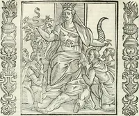 An illustration from Noua iconologia di Cesare Ripa perugino, caualier de SS. Mauritio & Lazzaro. Nella quale si descriuono diuerse imagini di virtù, vitij, affetti, passioni humane, arti, discipline, humori, elementi, corpi celesti, prouincie d'Italia, fiumi, tutte le parti del mondo, ed'altre infinite materie. Opera vtile ad oratori, predicatori, poeti, pittori, scultori, disegnatori, e ad'ogni studioso. Per inuentar concetti, emblemi, ed imprese, per diuisare qualsiuoglia apparato nuttiale, funerale, trionfale. Per rappresentar poemi drammatici, e per figurare co'suoi propij simboli ciò, che puo cadere in pensiero humano. Ampliata vltimamente dallo stesso auttore di trecento imagini, e arricchita di molti discorsi pieni di varia eruditione; con nuoui intagli, & con molti indici copiosi (1618)