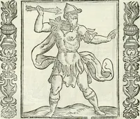 Picture 239 of 321 from Noua iconologia di Cesare Ripa perugino, caualier de SS. Mauritio & Lazzaro. Nella quale si descriuono diuerse imagini di virtù, vitij, affetti, passioni humane, arti, discipline, humori, elementi, corpi celesti, prouincie d'Italia, fiumi, tutte le parti del mondo, ed'altre infinite materie. Opera vtile ad oratori, predicatori, poeti, pittori, scultori, disegnatori, e ad'ogni studioso. Per inuentar concetti, emblemi, ed imprese, per diuisare qualsiuoglia apparato nuttiale, funerale, trionfale. Per rappresentar poemi drammatici, e per figurare co'suoi propij simboli ciò, che puo cadere in pensiero humano. Ampliata vltimamente dallo stesso auttore di trecento imagini, e arricchita di molti discorsi pieni di varia eruditione; con nuoui intagli, & con molti indici copiosi (1618), leaf 501