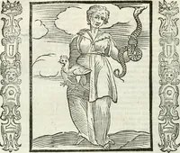 An illustration from Noua iconologia di Cesare Ripa perugino, caualier de SS. Mauritio & Lazzaro. Nella quale si descriuono diuerse imagini di virtù, vitij, affetti, passioni humane, arti, discipline, humori, elementi, corpi celesti, prouincie d'Italia, fiumi, tutte le parti del mondo, ed'altre infinite materie. Opera vtile ad oratori, predicatori, poeti, pittori, scultori, disegnatori, e ad'ogni studioso. Per inuentar concetti, emblemi, ed imprese, per diuisare qualsiuoglia apparato nuttiale, funerale, trionfale. Per rappresentar poemi drammatici, e per figurare co'suoi propij simboli ciò, che puo cadere in pensiero humano. Ampliata vltimamente dallo stesso auttore di trecento imagini, e arricchita di molti discorsi pieni di varia eruditione; con nuoui intagli, & con molti indici copiosi (1618)