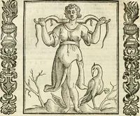 Picture 249 of 321 from Noua iconologia di Cesare Ripa perugino, caualier de SS. Mauritio & Lazzaro. Nella quale si descriuono diuerse imagini di virtù, vitij, affetti, passioni humane, arti, discipline, humori, elementi, corpi celesti, prouincie d'Italia, fiumi, tutte le parti del mondo, ed'altre infinite materie. Opera vtile ad oratori, predicatori, poeti, pittori, scultori, disegnatori, e ad'ogni studioso. Per inuentar concetti, emblemi, ed imprese, per diuisare qualsiuoglia apparato nuttiale, funerale, trionfale. Per rappresentar poemi drammatici, e per figurare co'suoi propij simboli ciò, che puo cadere in pensiero humano. Ampliata vltimamente dallo stesso auttore di trecento imagini, e arricchita di molti discorsi pieni di varia eruditione; con nuoui intagli, & con molti indici copiosi (1618), leaf 525