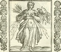 Picture 257 of 321 from Noua iconologia di Cesare Ripa perugino, caualier de SS. Mauritio & Lazzaro. Nella quale si descriuono diuerse imagini di virtù, vitij, affetti, passioni humane, arti, discipline, humori, elementi, corpi celesti, prouincie d'Italia, fiumi, tutte le parti del mondo, ed'altre infinite materie. Opera vtile ad oratori, predicatori, poeti, pittori, scultori, disegnatori, e ad'ogni studioso. Per inuentar concetti, emblemi, ed imprese, per diuisare qualsiuoglia apparato nuttiale, funerale, trionfale. Per rappresentar poemi drammatici, e per figurare co'suoi propij simboli ciò, che puo cadere in pensiero humano. Ampliata vltimamente dallo stesso auttore di trecento imagini, e arricchita di molti discorsi pieni di varia eruditione; con nuoui intagli, & con molti indici copiosi (1618), leaf 540