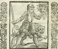 An illustration from Noua iconologia di Cesare Ripa perugino, caualier de SS. Mauritio & Lazzaro. Nella quale si descriuono diuerse imagini di virtù, vitij, affetti, passioni humane, arti, discipline, humori, elementi, corpi celesti, prouincie d'Italia, fiumi, tutte le parti del mondo, ed'altre infinite materie. Opera vtile ad oratori, predicatori, poeti, pittori, scultori, disegnatori, e ad'ogni studioso. Per inuentar concetti, emblemi, ed imprese, per diuisare qualsiuoglia apparato nuttiale, funerale, trionfale. Per rappresentar poemi drammatici, e per figurare co'suoi propij simboli ciò, che puo cadere in pensiero humano. Ampliata vltimamente dallo stesso auttore di trecento imagini, e arricchita di molti discorsi pieni di varia eruditione; con nuoui intagli, & con molti indici copiosi (1618)