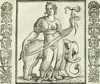 Picture 267 of 321 from Noua iconologia di Cesare Ripa perugino, caualier de SS. Mauritio & Lazzaro. Nella quale si descriuono diuerse imagini di virtù, vitij, affetti, passioni humane, arti, discipline, humori, elementi, corpi celesti, prouincie d'Italia, fiumi, tutte le parti del mondo, ed'altre infinite materie. Opera vtile ad oratori, predicatori, poeti, pittori, scultori, disegnatori, e ad'ogni studioso. Per inuentar concetti, emblemi, ed imprese, per diuisare qualsiuoglia apparato nuttiale, funerale, trionfale. Per rappresentar poemi drammatici, e per figurare co'suoi propij simboli ciò, che puo cadere in pensiero humano. Ampliata vltimamente dallo stesso auttore di trecento imagini, e arricchita di molti discorsi pieni di varia eruditione; con nuoui intagli, & con molti indici copiosi (1618), leaf 571