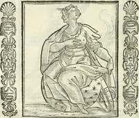 An illustration from Noua iconologia di Cesare Ripa perugino, caualier de SS. Mauritio & Lazzaro. Nella quale si descriuono diuerse imagini di virtù, vitij, affetti, passioni humane, arti, discipline, humori, elementi, corpi celesti, prouincie d'Italia, fiumi, tutte le parti del mondo, ed'altre infinite materie. Opera vtile ad oratori, predicatori, poeti, pittori, scultori, disegnatori, e ad'ogni studioso. Per inuentar concetti, emblemi, ed imprese, per diuisare qualsiuoglia apparato nuttiale, funerale, trionfale. Per rappresentar poemi drammatici, e per figurare co'suoi propij simboli ciò, che puo cadere in pensiero humano. Ampliata vltimamente dallo stesso auttore di trecento imagini, e arricchita di molti discorsi pieni di varia eruditione; con nuoui intagli, & con molti indici copiosi (1618)