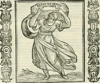 Picture 271 of 321 from Noua iconologia di Cesare Ripa perugino, caualier de SS. Mauritio & Lazzaro. Nella quale si descriuono diuerse imagini di virtù, vitij, affetti, passioni humane, arti, discipline, humori, elementi, corpi celesti, prouincie d'Italia, fiumi, tutte le parti del mondo, ed'altre infinite materie. Opera vtile ad oratori, predicatori, poeti, pittori, scultori, disegnatori, e ad'ogni studioso. Per inuentar concetti, emblemi, ed imprese, per diuisare qualsiuoglia apparato nuttiale, funerale, trionfale. Per rappresentar poemi drammatici, e per figurare co'suoi propij simboli ciò, che puo cadere in pensiero humano. Ampliata vltimamente dallo stesso auttore di trecento imagini, e arricchita di molti discorsi pieni di varia eruditione; con nuoui intagli, & con molti indici copiosi (1618), leaf 577