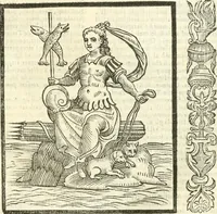 An illustration from Noua iconologia di Cesare Ripa perugino, caualier de SS. Mauritio & Lazzaro. Nella quale si descriuono diuerse imagini di virtù, vitij, affetti, passioni humane, arti, discipline, humori, elementi, corpi celesti, prouincie d'Italia, fiumi, tutte le parti del mondo, ed'altre infinite materie. Opera vtile ad oratori, predicatori, poeti, pittori, scultori, disegnatori, e ad'ogni studioso. Per inuentar concetti, emblemi, ed imprese, per diuisare qualsiuoglia apparato nuttiale, funerale, trionfale. Per rappresentar poemi drammatici, e per figurare co'suoi propij simboli ciò, che puo cadere in pensiero humano. Ampliata vltimamente dallo stesso auttore di trecento imagini, e arricchita di molti discorsi pieni di varia eruditione; con nuoui intagli, & con molti indici copiosi (1618)