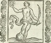 An illustration from Noua iconologia di Cesare Ripa perugino, caualier de SS. Mauritio & Lazzaro. Nella quale si descriuono diuerse imagini di virtù, vitij, affetti, passioni humane, arti, discipline, humori, elementi, corpi celesti, prouincie d'Italia, fiumi, tutte le parti del mondo, ed'altre infinite materie. Opera vtile ad oratori, predicatori, poeti, pittori, scultori, disegnatori, e ad'ogni studioso. Per inuentar concetti, emblemi, ed imprese, per diuisare qualsiuoglia apparato nuttiale, funerale, trionfale. Per rappresentar poemi drammatici, e per figurare co'suoi propij simboli ciò, che puo cadere in pensiero humano. Ampliata vltimamente dallo stesso auttore di trecento imagini, e arricchita di molti discorsi pieni di varia eruditione; con nuoui intagli, & con molti indici copiosi (1618)