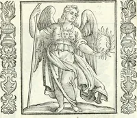 An illustration from Noua iconologia di Cesare Ripa perugino, caualier de SS. Mauritio & Lazzaro. Nella quale si descriuono diuerse imagini di virtù, vitij, affetti, passioni humane, arti, discipline, humori, elementi, corpi celesti, prouincie d'Italia, fiumi, tutte le parti del mondo, ed'altre infinite materie. Opera vtile ad oratori, predicatori, poeti, pittori, scultori, disegnatori, e ad'ogni studioso. Per inuentar concetti, emblemi, ed imprese, per diuisare qualsiuoglia apparato nuttiale, funerale, trionfale. Per rappresentar poemi drammatici, e per figurare co'suoi propij simboli ciò, che puo cadere in pensiero humano. Ampliata vltimamente dallo stesso auttore di trecento imagini, e arricchita di molti discorsi pieni di varia eruditione; con nuoui intagli, & con molti indici copiosi (1618)