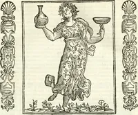 Picture 23 of 321 from Noua iconologia di Cesare Ripa perugino, caualier de SS. Mauritio & Lazzaro. Nella quale si descriuono diuerse imagini di virtù, vitij, affetti, passioni humane, arti, discipline, humori, elementi, corpi celesti, prouincie d'Italia, fiumi, tutte le parti del mondo, ed'altre infinite materie. Opera vtile ad oratori, predicatori, poeti, pittori, scultori, disegnatori, e ad'ogni studioso. Per inuentar concetti, emblemi, ed imprese, per diuisare qualsiuoglia apparato nuttiale, funerale, trionfale. Per rappresentar poemi drammatici, e per figurare co'suoi propij simboli ciò, che puo cadere in pensiero humano. Ampliata vltimamente dallo stesso auttore di trecento imagini, e arricchita di molti discorsi pieni di varia eruditione; con nuoui intagli, & con molti indici copiosi (1618), leaf 64