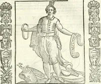 Picture 299 of 321 from Noua iconologia di Cesare Ripa perugino, caualier de SS. Mauritio & Lazzaro. Nella quale si descriuono diuerse imagini di virtù, vitij, affetti, passioni humane, arti, discipline, humori, elementi, corpi celesti, prouincie d'Italia, fiumi, tutte le parti del mondo, ed'altre infinite materie. Opera vtile ad oratori, predicatori, poeti, pittori, scultori, disegnatori, e ad'ogni studioso. Per inuentar concetti, emblemi, ed imprese, per diuisare qualsiuoglia apparato nuttiale, funerale, trionfale. Per rappresentar poemi drammatici, e per figurare co'suoi propij simboli ciò, che puo cadere in pensiero humano. Ampliata vltimamente dallo stesso auttore di trecento imagini, e arricchita di molti discorsi pieni di varia eruditione; con nuoui intagli, & con molti indici copiosi (1618), leaf 646