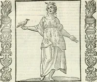 An illustration from Noua iconologia di Cesare Ripa perugino, caualier de SS. Mauritio & Lazzaro. Nella quale si descriuono diuerse imagini di virtù, vitij, affetti, passioni humane, arti, discipline, humori, elementi, corpi celesti, prouincie d'Italia, fiumi, tutte le parti del mondo, ed'altre infinite materie. Opera vtile ad oratori, predicatori, poeti, pittori, scultori, disegnatori, e ad'ogni studioso. Per inuentar concetti, emblemi, ed imprese, per diuisare qualsiuoglia apparato nuttiale, funerale, trionfale. Per rappresentar poemi drammatici, e per figurare co'suoi propij simboli ciò, che puo cadere in pensiero humano. Ampliata vltimamente dallo stesso auttore di trecento imagini, e arricchita di molti discorsi pieni di varia eruditione; con nuoui intagli, & con molti indici copiosi (1618)
