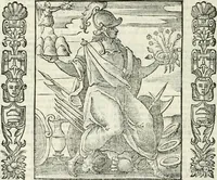 Picture 312 of 321 from Noua iconologia di Cesare Ripa perugino, caualier de SS. Mauritio & Lazzaro. Nella quale si descriuono diuerse imagini di virtù, vitij, affetti, passioni humane, arti, discipline, humori, elementi, corpi celesti, prouincie d'Italia, fiumi, tutte le parti del mondo, ed'altre infinite materie. Opera vtile ad oratori, predicatori, poeti, pittori, scultori, disegnatori, e ad'ogni studioso. Per inuentar concetti, emblemi, ed imprese, per diuisare qualsiuoglia apparato nuttiale, funerale, trionfale. Per rappresentar poemi drammatici, e per figurare co'suoi propij simboli ciò, che puo cadere in pensiero humano. Ampliata vltimamente dallo stesso auttore di trecento imagini, e arricchita di molti discorsi pieni di varia eruditione; con nuoui intagli, & con molti indici copiosi (1618), leaf 671