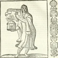 Picture 313 of 321 from Noua iconologia di Cesare Ripa perugino, caualier de SS. Mauritio & Lazzaro. Nella quale si descriuono diuerse imagini di virtù, vitij, affetti, passioni humane, arti, discipline, humori, elementi, corpi celesti, prouincie d'Italia, fiumi, tutte le parti del mondo, ed'altre infinite materie. Opera vtile ad oratori, predicatori, poeti, pittori, scultori, disegnatori, e ad'ogni studioso. Per inuentar concetti, emblemi, ed imprese, per diuisare qualsiuoglia apparato nuttiale, funerale, trionfale. Per rappresentar poemi drammatici, e per figurare co'suoi propij simboli ciò, che puo cadere in pensiero humano. Ampliata vltimamente dallo stesso auttore di trecento imagini, e arricchita di molti discorsi pieni di varia eruditione; con nuoui intagli, & con molti indici copiosi (1618), leaf 678