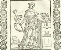 An illustration from Noua iconologia di Cesare Ripa perugino, caualier de SS. Mauritio & Lazzaro. Nella quale si descriuono diuerse imagini di virtù, vitij, affetti, passioni humane, arti, discipline, humori, elementi, corpi celesti, prouincie d'Italia, fiumi, tutte le parti del mondo, ed'altre infinite materie. Opera vtile ad oratori, predicatori, poeti, pittori, scultori, disegnatori, e ad'ogni studioso. Per inuentar concetti, emblemi, ed imprese, per diuisare qualsiuoglia apparato nuttiale, funerale, trionfale. Per rappresentar poemi drammatici, e per figurare co'suoi propij simboli ciò, che puo cadere in pensiero humano. Ampliata vltimamente dallo stesso auttore di trecento imagini, e arricchita di molti discorsi pieni di varia eruditione; con nuoui intagli, & con molti indici copiosi (1618)