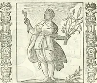 Picture 318 of 321 from Noua iconologia di Cesare Ripa perugino, caualier de SS. Mauritio & Lazzaro. Nella quale si descriuono diuerse imagini di virtù, vitij, affetti, passioni humane, arti, discipline, humori, elementi, corpi celesti, prouincie d'Italia, fiumi, tutte le parti del mondo, ed'altre infinite materie. Opera vtile ad oratori, predicatori, poeti, pittori, scultori, disegnatori, e ad'ogni studioso. Per inuentar concetti, emblemi, ed imprese, per diuisare qualsiuoglia apparato nuttiale, funerale, trionfale. Per rappresentar poemi drammatici, e per figurare co'suoi propij simboli ciò, che puo cadere in pensiero humano. Ampliata vltimamente dallo stesso auttore di trecento imagini, e arricchita di molti discorsi pieni di varia eruditione; con nuoui intagli, & con molti indici copiosi (1618), leaf 690