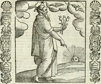 Picture 320 of 321 from Noua iconologia di Cesare Ripa perugino, caualier de SS. Mauritio & Lazzaro. Nella quale si descriuono diuerse imagini di virtù, vitij, affetti, passioni humane, arti, discipline, humori, elementi, corpi celesti, prouincie d'Italia, fiumi, tutte le parti del mondo, ed'altre infinite materie. Opera vtile ad oratori, predicatori, poeti, pittori, scultori, disegnatori, e ad'ogni studioso. Per inuentar concetti, emblemi, ed imprese, per diuisare qualsiuoglia apparato nuttiale, funerale, trionfale. Per rappresentar poemi drammatici, e per figurare co'suoi propij simboli ciò, che puo cadere in pensiero humano. Ampliata vltimamente dallo stesso auttore di trecento imagini, e arricchita di molti discorsi pieni di varia eruditione; con nuoui intagli, & con molti indici copiosi (1618), leaf 693