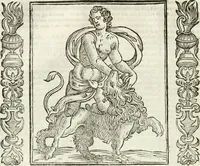 An illustration from Noua iconologia di Cesare Ripa perugino, caualier de SS. Mauritio & Lazzaro. Nella quale si descriuono diuerse imagini di virtù, vitij, affetti, passioni humane, arti, discipline, humori, elementi, corpi celesti, prouincie d'Italia, fiumi, tutte le parti del mondo, ed'altre infinite materie. Opera vtile ad oratori, predicatori, poeti, pittori, scultori, disegnatori, e ad'ogni studioso. Per inuentar concetti, emblemi, ed imprese, per diuisare qualsiuoglia apparato nuttiale, funerale, trionfale. Per rappresentar poemi drammatici, e per figurare co'suoi propij simboli ciò, che puo cadere in pensiero humano. Ampliata vltimamente dallo stesso auttore di trecento imagini, e arricchita di molti discorsi pieni di varia eruditione; con nuoui intagli, & con molti indici copiosi (1618)