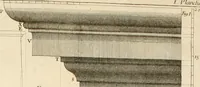 An illustration from Nouveau traité de toute l'architecture, ou, L'art de bastir : utile aux entrepreneurs et aux ouvriers : on y trouvera aisément & sans fraction le mesure de chaque ordre de colonnes, & ce qu'il faut observer dans les edifices publics ou particuliers : avec un dictionnaire des termes d'architecture, &c. (1714)