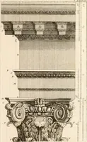 An illustration from Nouveau traité de toute l'architecture, ou, L'art de bastir : utile aux entrepreneurs et aux ouvriers : on y trouvera aisément & sans fraction le mesure de chaque ordre de colonnes, & ce qu'il faut observer dans les edifices publics ou particuliers : avec un dictionnaire des termes d'architecture, &c. (1714)