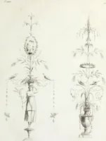 Picture 8 of 40 from Nouvelle collection d'arabesques, propres à la décoration des appartemens : dessinées à Rome par Lavallée Poussin et autres célèbres artistes modernes, et gravées par Guyot : précédée d'une notice historique sur le genre arabesque et d'une explication raisonnée des planches de la collection (1810), leaf 28