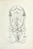An illustration from Nouvelle collection d'arabesques, propres à la décoration des appartemens : dessinées à Rome par Lavallée Poussin et autres célèbres artistes modernes, et gravées par Guyot : précédée d'une notice historique sur le genre arabesque et d'une explication raisonnée des planches de la collection (1810)