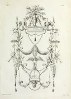 Picture 18 of 40 from Nouvelle collection d'arabesques, propres à la décoration des appartemens : dessinées à Rome par Lavallée Poussin et autres célèbres artistes modernes, et gravées par Guyot : précédée d'une notice historique sur le genre arabesque et d'une explication raisonnée des planches de la collection (1810), leaf 48