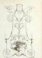 An illustration from Nouvelle collection d'arabesques, propres à la décoration des appartemens : dessinées à Rome par Lavallée Poussin et autres célèbres artistes modernes, et gravées par Guyot : précédée d'une notice historique sur le genre arabesque et d'une explication raisonnée des planches de la collection (1810)