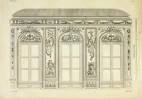 An illustration from Nouvelle collection d'arabesques, propres à la décoration des appartemens : dessinées à Rome par Lavallée Poussin et autres célèbres artistes modernes, et gravées par Guyot : précédée d'une notice historique sur le genre arabesque et d'une explication raisonnée des planches de la collection (1810)