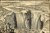 An illustration from Nouvelle decouverte d'un tres grand pays situé dans l'Amérique, entre le Nouveau Mexique, et la Mer Glaciale, avec les cartes, & les figures necessaires, & de plus l'histoire naturelle & morale, & les avantages, qu'on en peut tirer par l'établissem. des colon. Le tout dedie à Sa Majeste britannique. Guillaume III (1698)