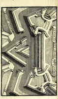 An illustration from Nouvelle maniere de fortifier les places, tirée des methodes du chevalier de Ville, du comte de Pagan, & de monsieur de Vauban : avec des remarques sur l'ordre renforcé, sur les desseins du capitaine Marchi, & sur ceux de M. Blondel, suivies de deux nouveaux desseins (1689)