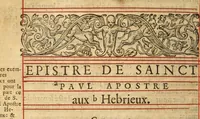 Picture 4 of 8 from Nouveau Testament : c'est a dire, la Nouvelle Alliance de nostre Seigneur Iesus Christ (1591), leaf 556
