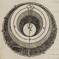 An illustration from Novae motuum coelestium ephemerides Brandenburgicae, annorum LX, incipientes ab anno 1595, & desinentes in annum 1655, calculo duplici luminarium, Tychonico & Copernicaeo, reliquorum planetarum posteriore elaboratae, & varijs diversarum nationum calendarijs accomodatae : cum introductione hac pleniore, in qua chronologica, astronomica & astrologica ex fundamentis ipsis tractantur (1609)