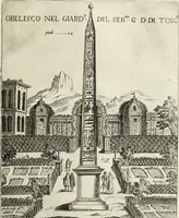 An illustration from Nova racolta degl'obelischi et colonne antiche, dellalma Citta di Roma con le sve dichiaratione (1655)